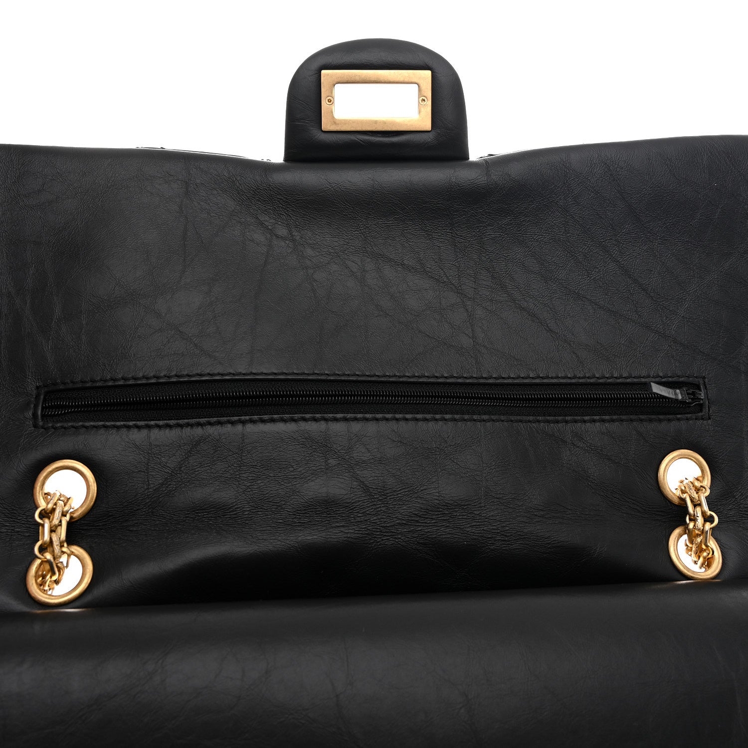 よー。CHANEL Small shopping bag, Grained calfskin & gold-tone metal, black