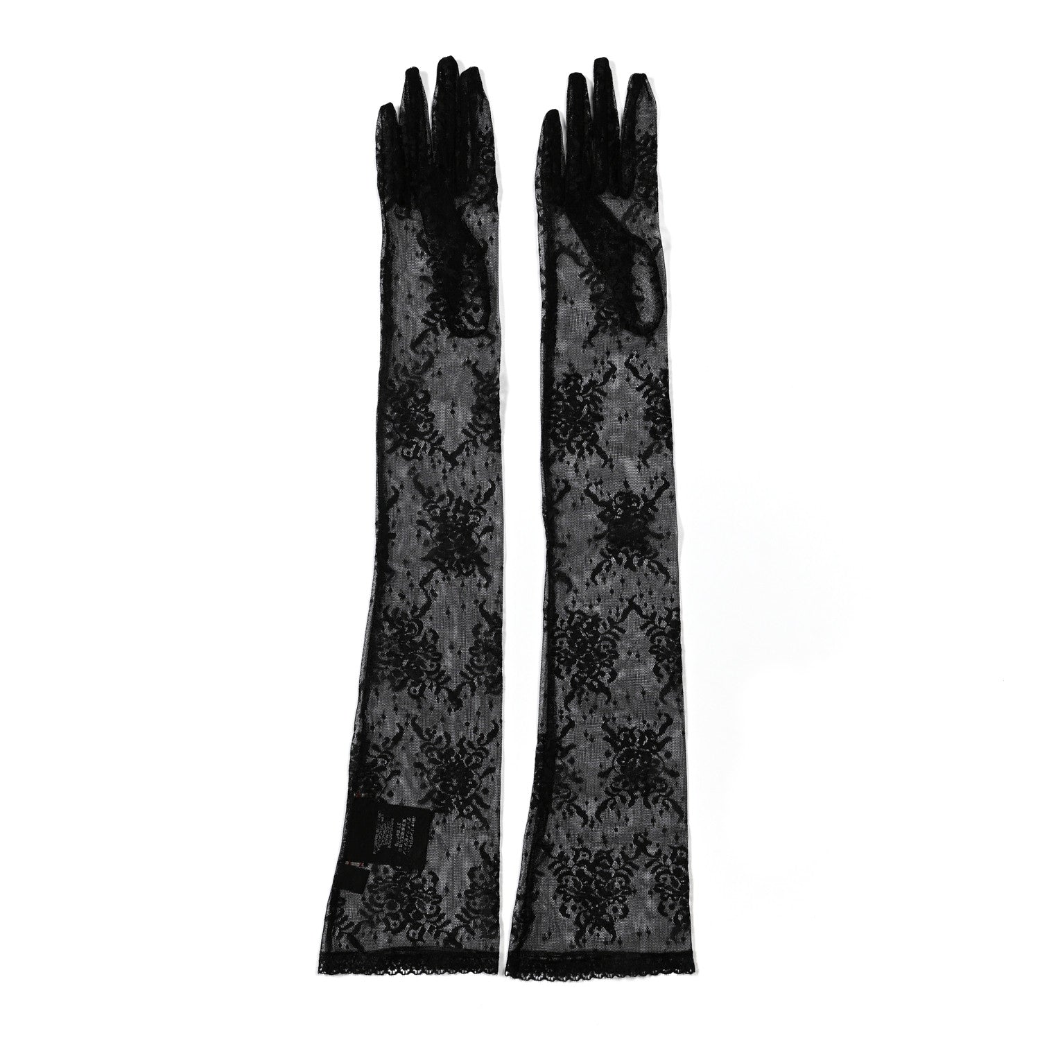 Gucci Lace Gloves 7 Black 2 of 4