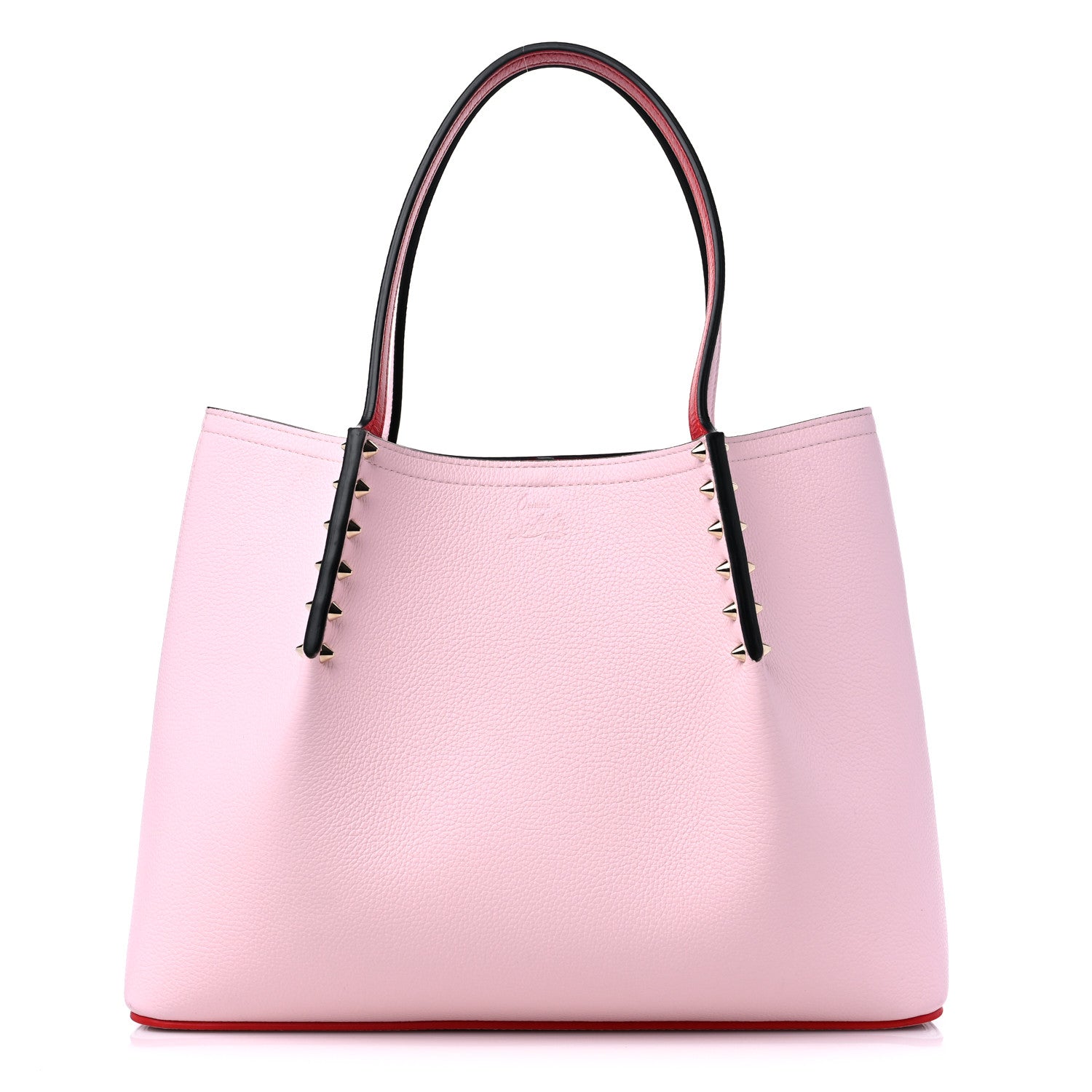 Christian Louboutin Calfskin Spiked Small Cabarock Shopper Tote Poupee 1 of 13