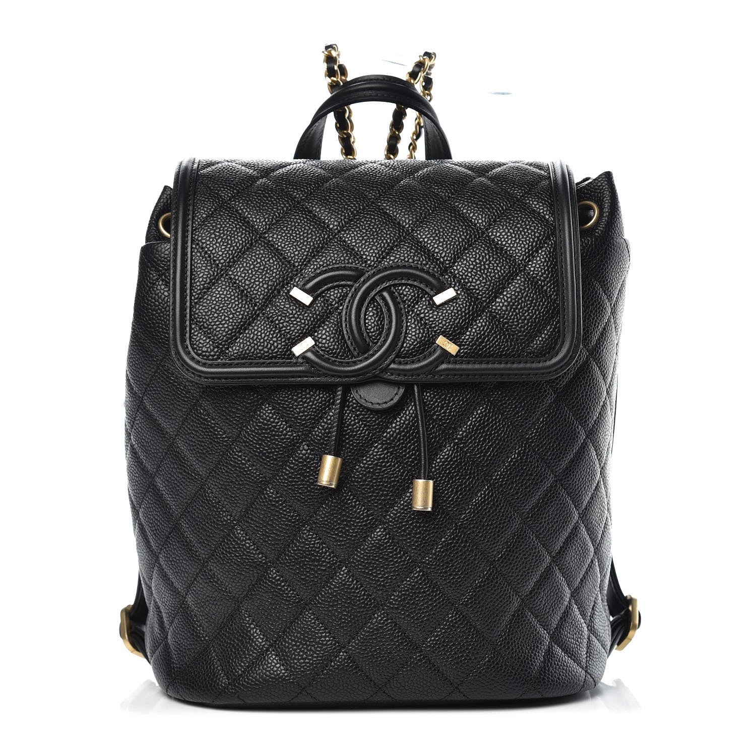 Chanel Caviar Quilted Filigree Backpack Black 1 of 8