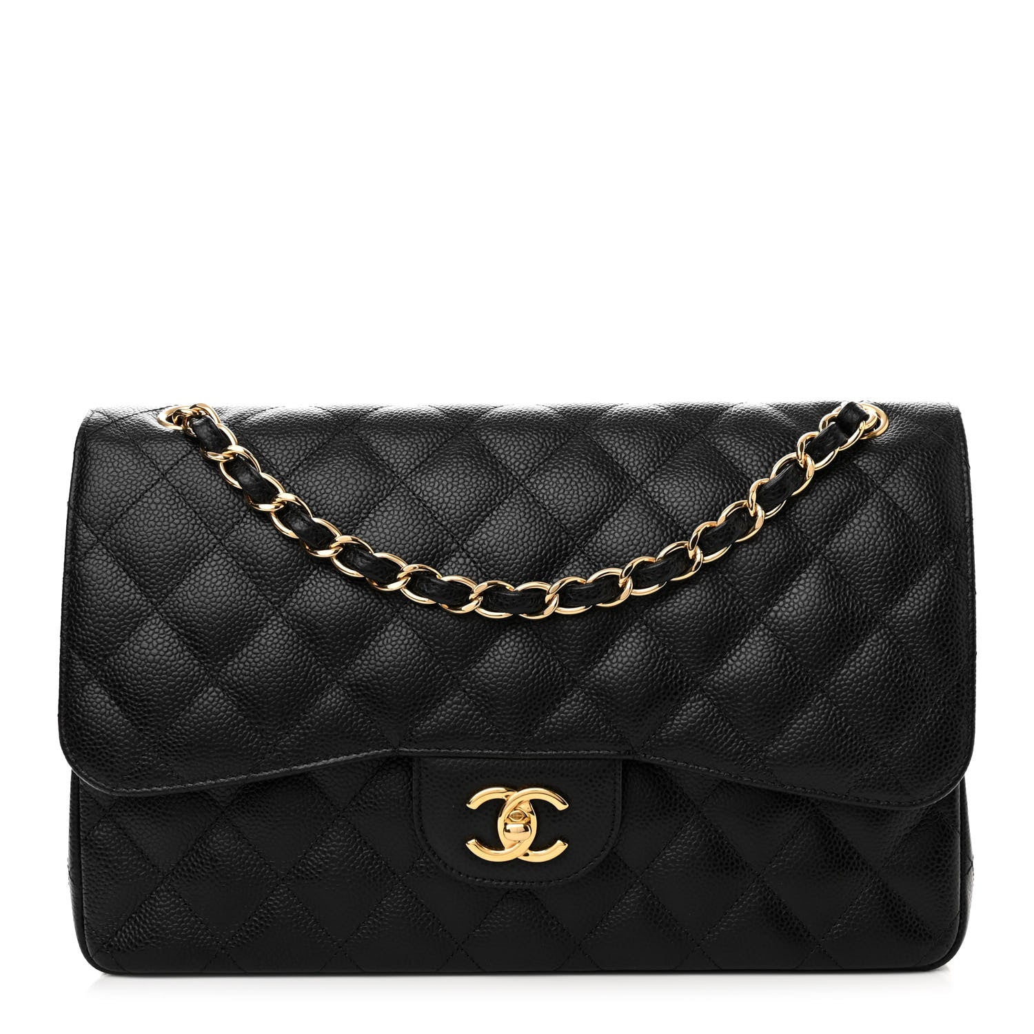 Chanel Caviar Quilted Jumbo Double Flap Black 1 of 10