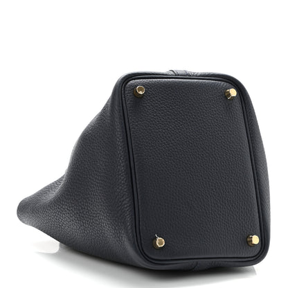 Hermes Taurillon Clemence Picotin Lock 18 PM Bleu Nuit 4 of 11