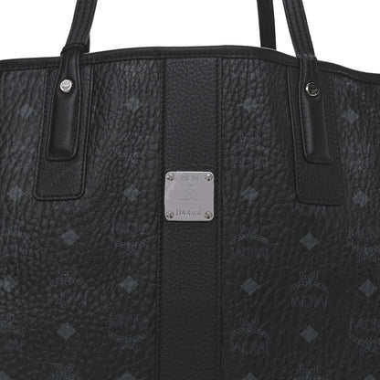 MCM Visetos Large Liz Reversible Shopper Tote Black 9 of 14