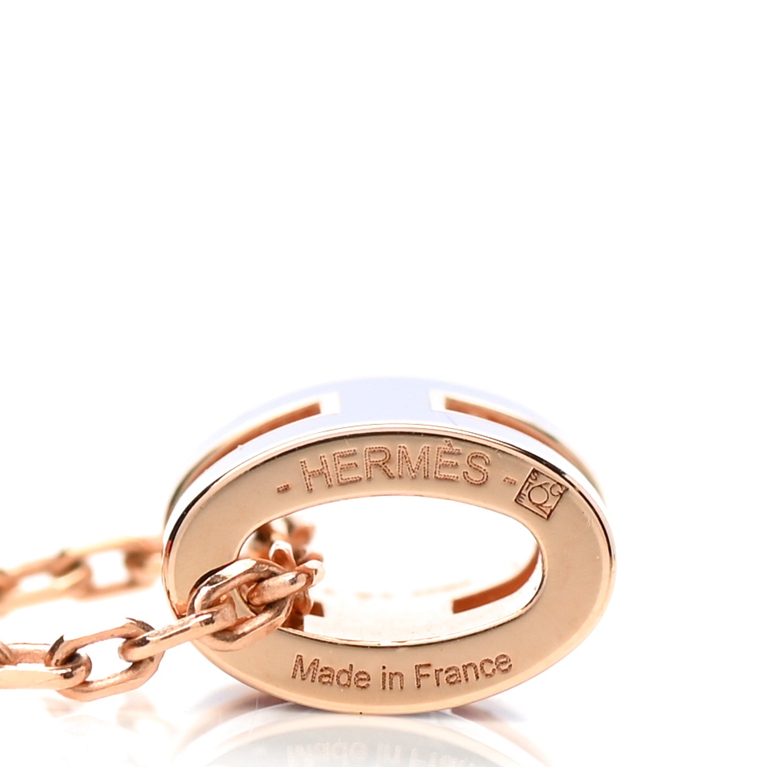 Hermes Rose Gold Mini Pop H Pendant Necklace Lilas 5 of 7