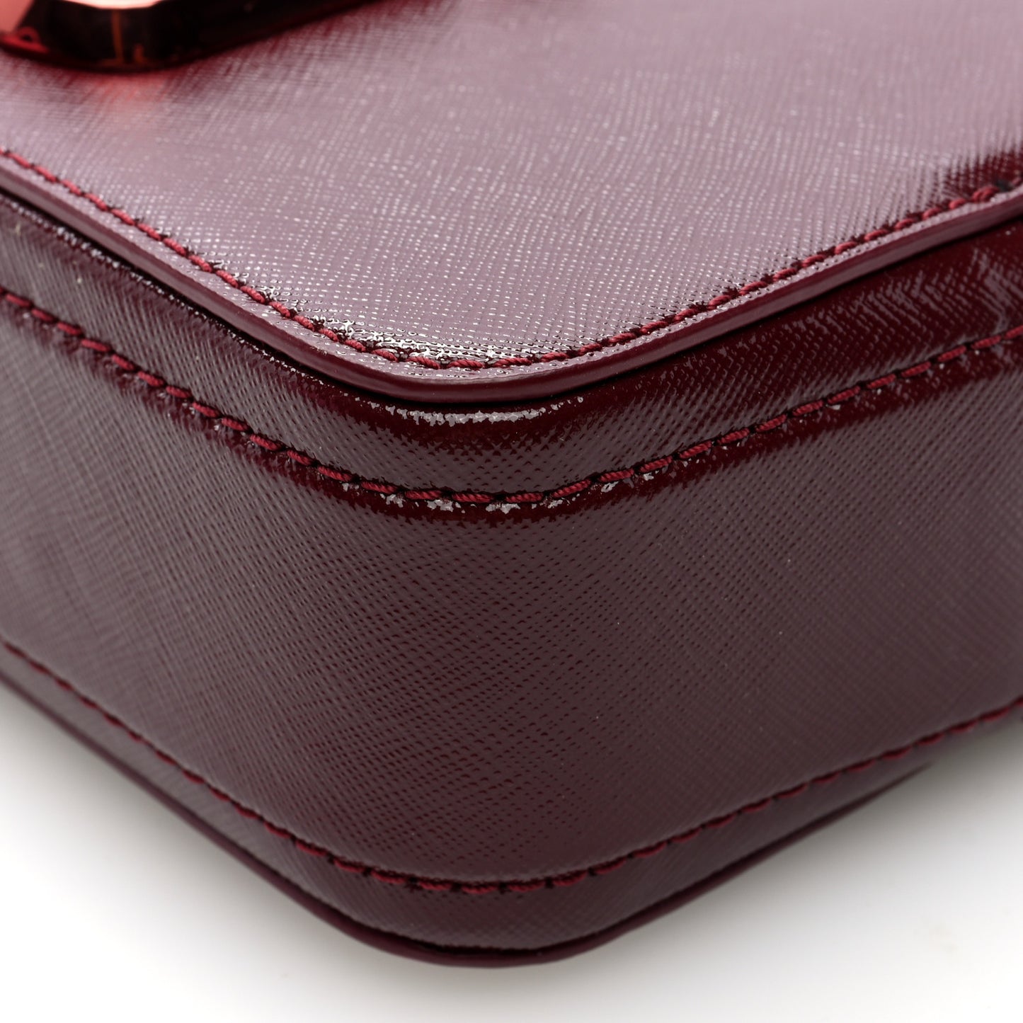 Saffiano Snapshot Camera Bag Burgundy