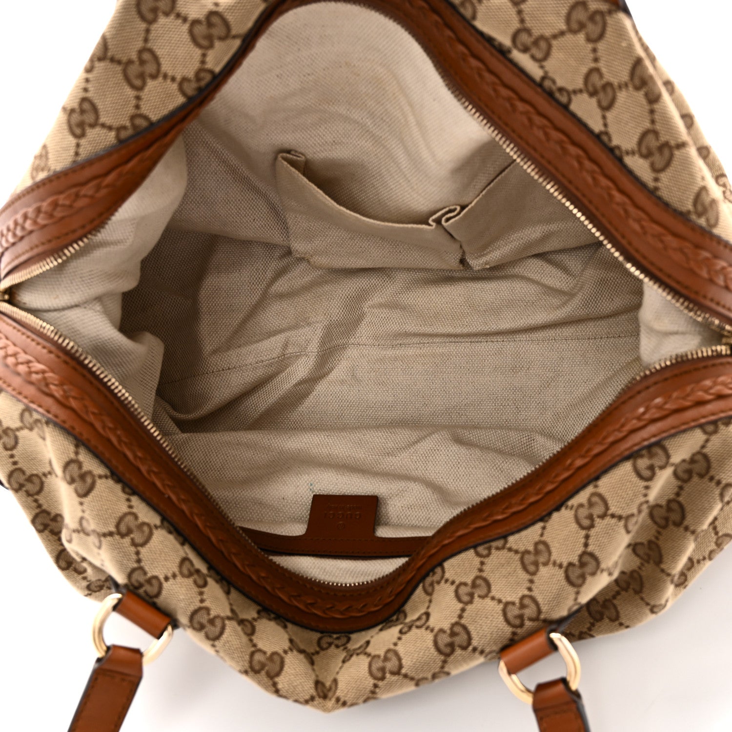 Gucci Monogram Small Brick Lane Boston Light Brown 5 of 10