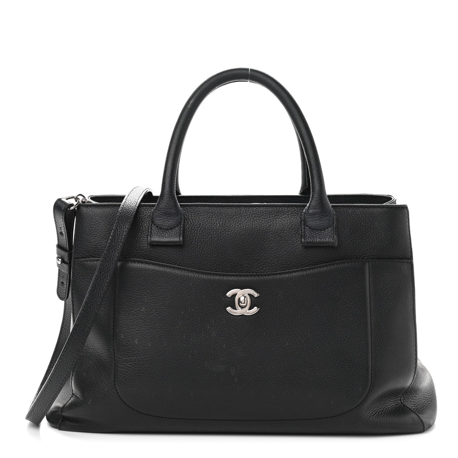 Chanel Grained Calfskin Small Neo Executive Shopper Tote Black 1 of 17