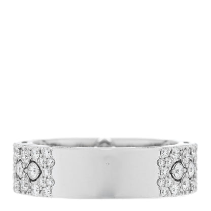 Roberto Coin 18K White Gold Diamond Love in Verona Pave Band Ring 54 7 3 of 4