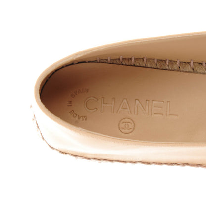 Chanel Lambskin CC Espadrilles 40 Beige Black 6 of 9