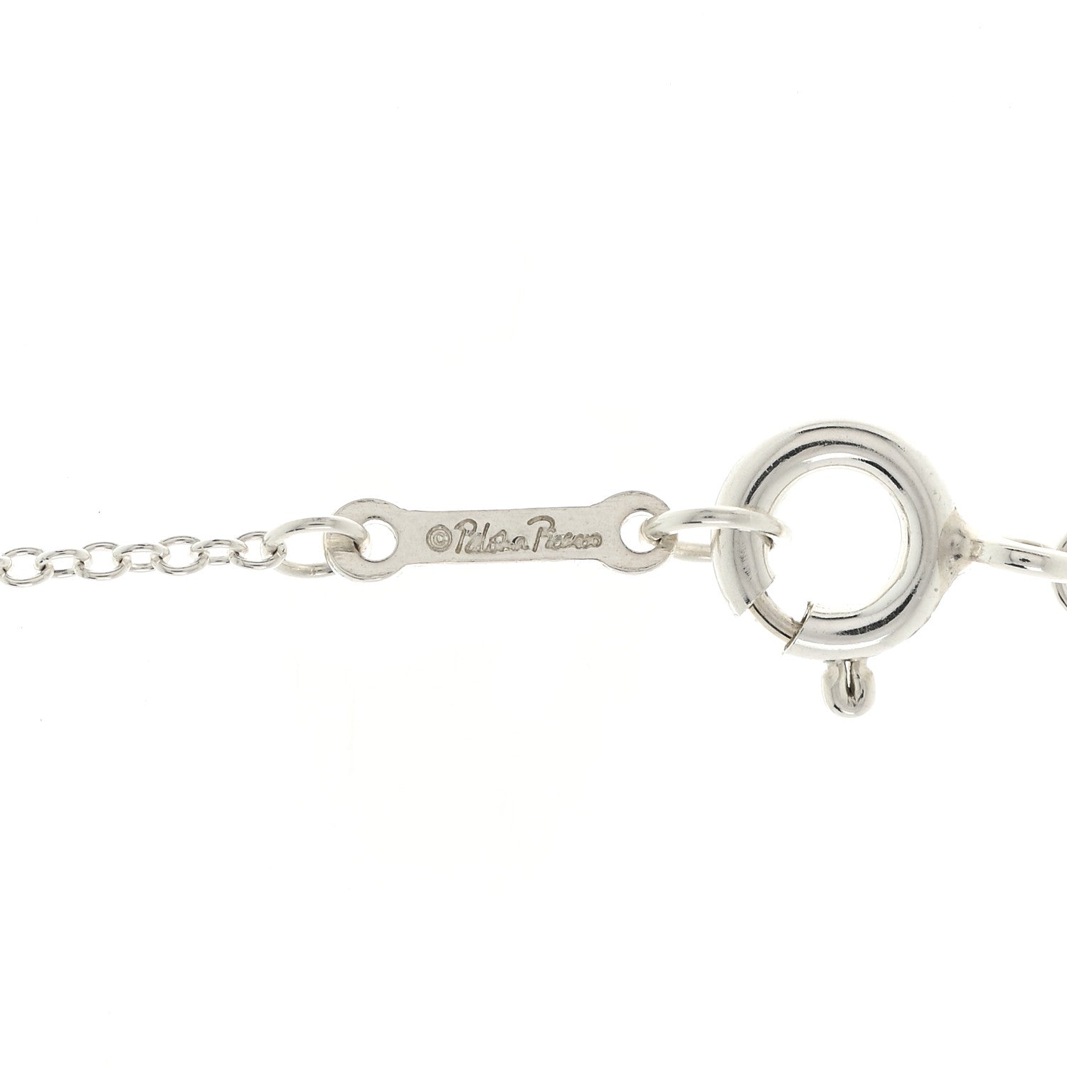 Tiffany Sterling Silver Pearl Paloma Picasso Olive Leaf Drop Pendant Necklace 4 of 6