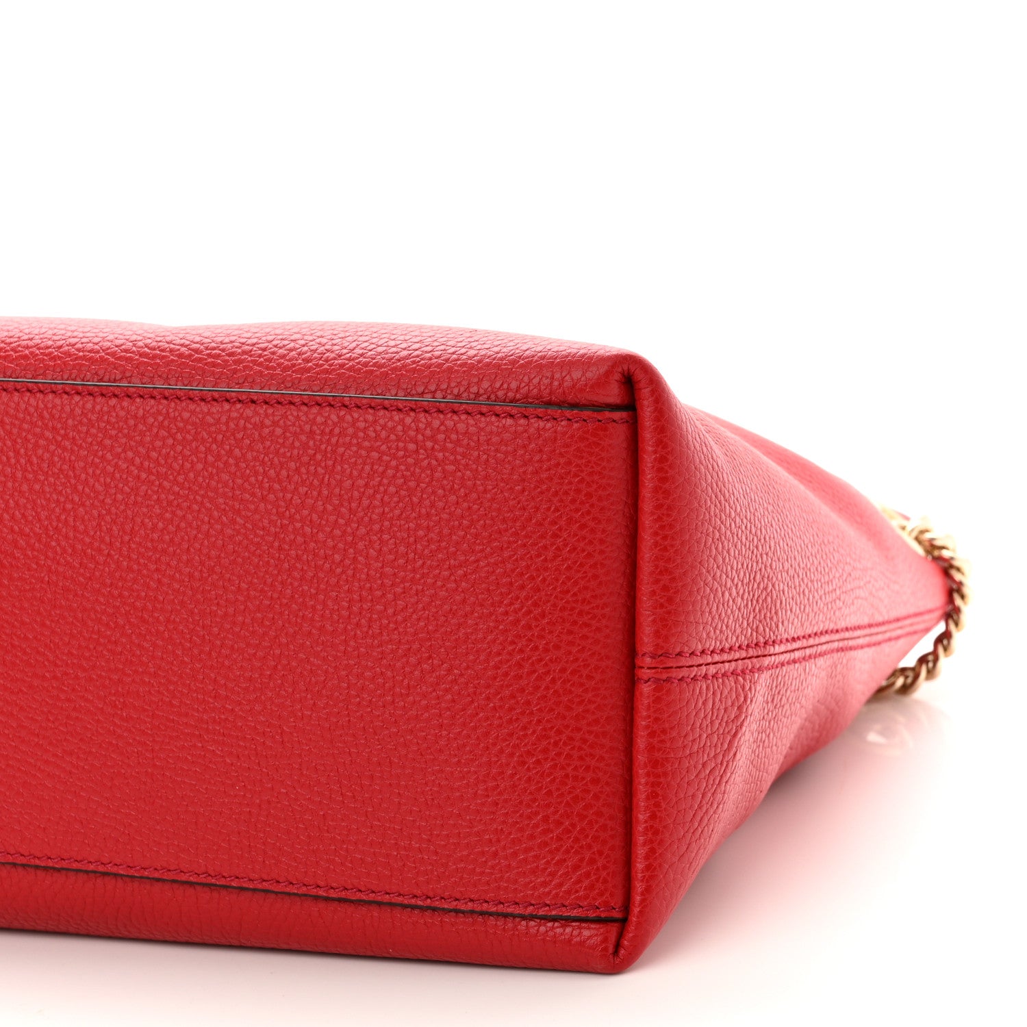 Gucci Cellarius Calfskin Medium Soho Chain Shoulder Bag Vibrant Red 10 of 10