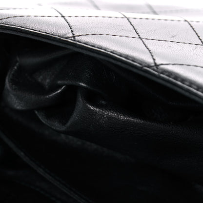 Chanel Lambskin Stitched Shoulder Bag Black 10 of 11