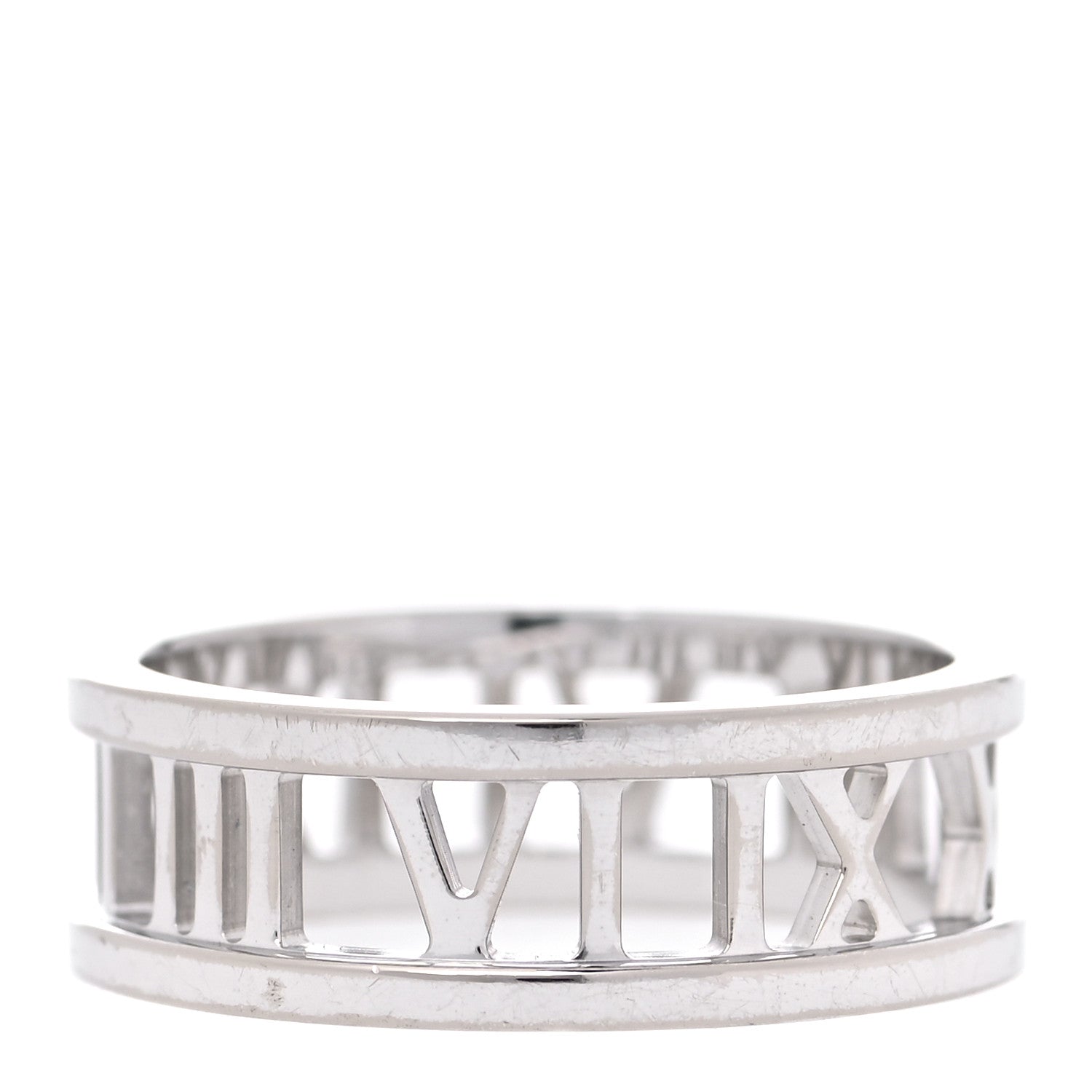 Tiffany 18K White Gold Atlas Open Ring 55 7.25 3 of 4