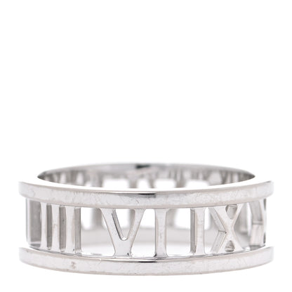 Tiffany 18K White Gold Atlas Open Ring 55 7.25 3 of 4