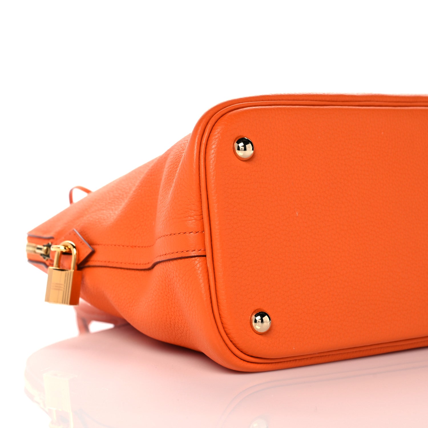 Hermes Taurillon Clemence Bolide 35 Orange 9 of 18