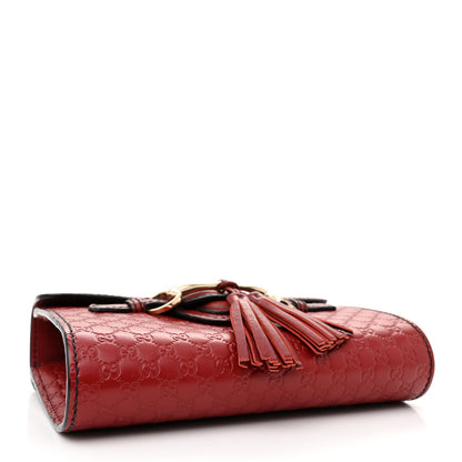 Gucci Soft Microguccissima Mini Emily Chain Shoulder Bag Rosso 4 of 11