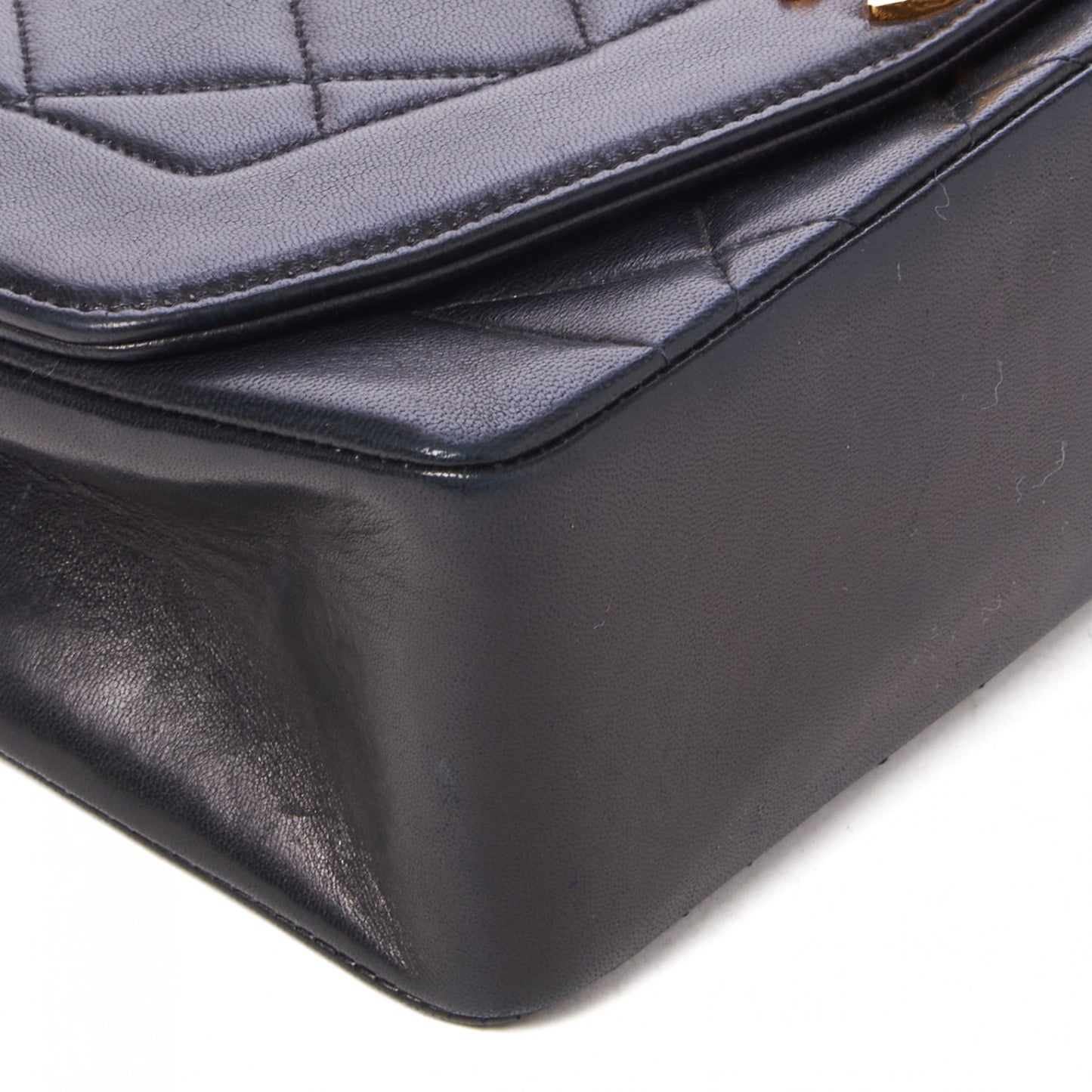 Lambskin Quilted Small Single Flap Black