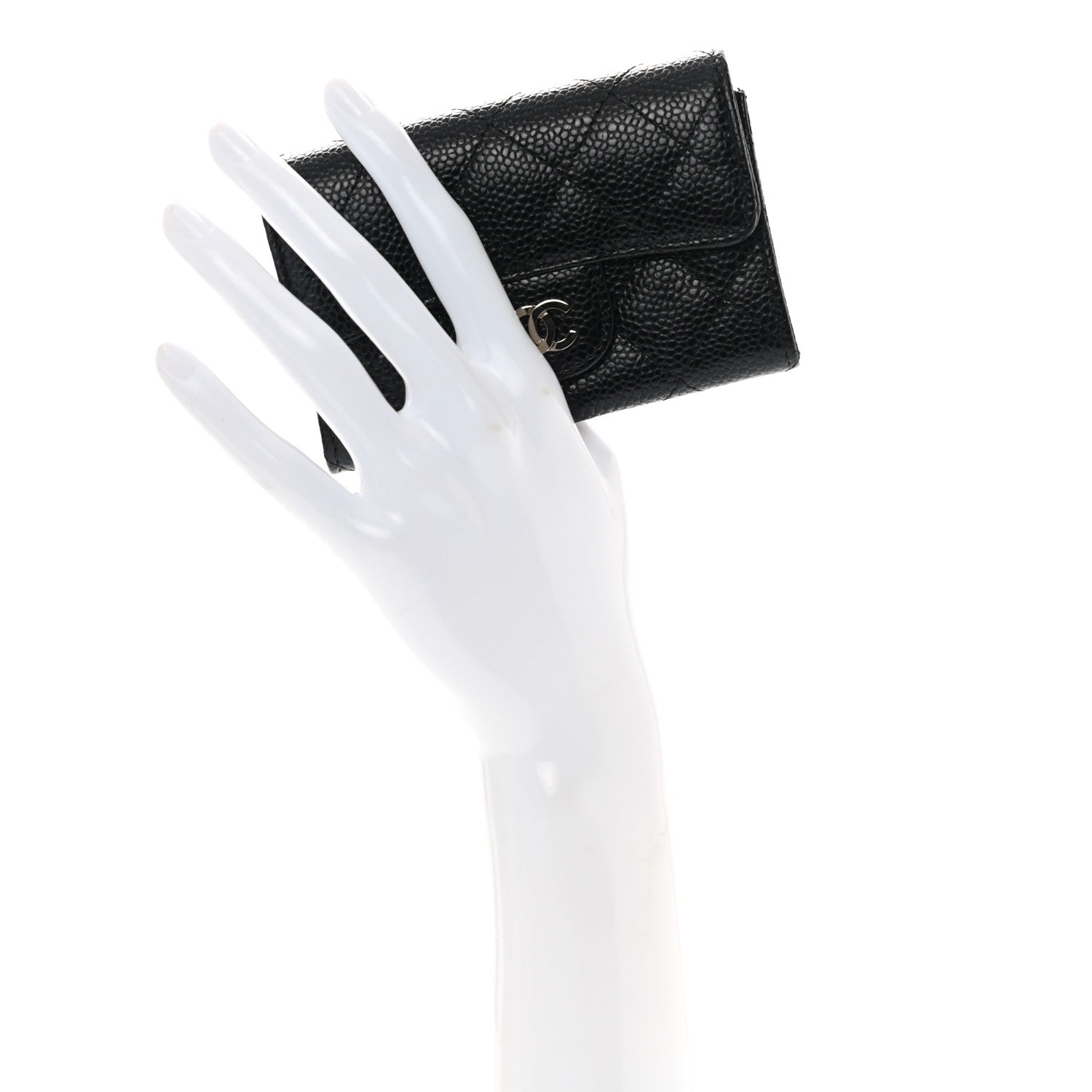 Chanel Caviar Quilted Flap Card Holder Black 2 of 9