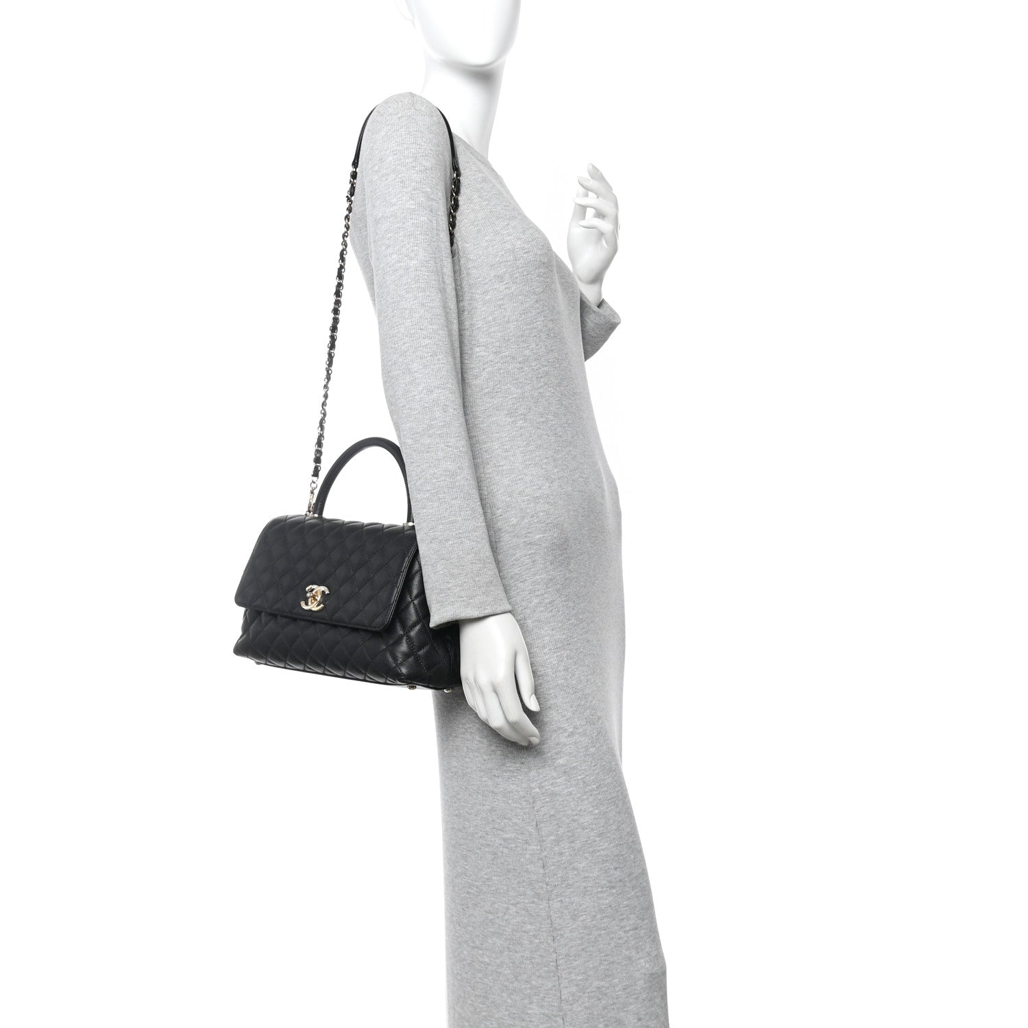 Chanel Caviar Quilted Small Coco Handle Flap Black 2 of 15