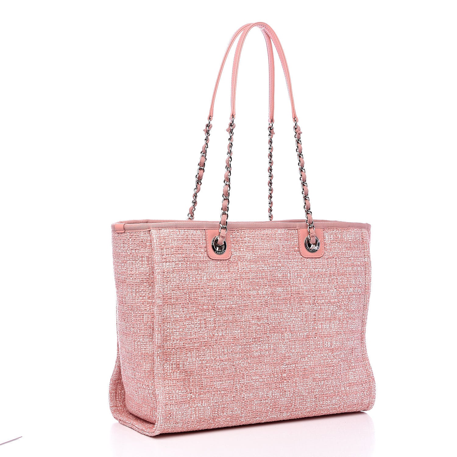 Chanel Canvas Small Deauville Tote Pink 2 of 10