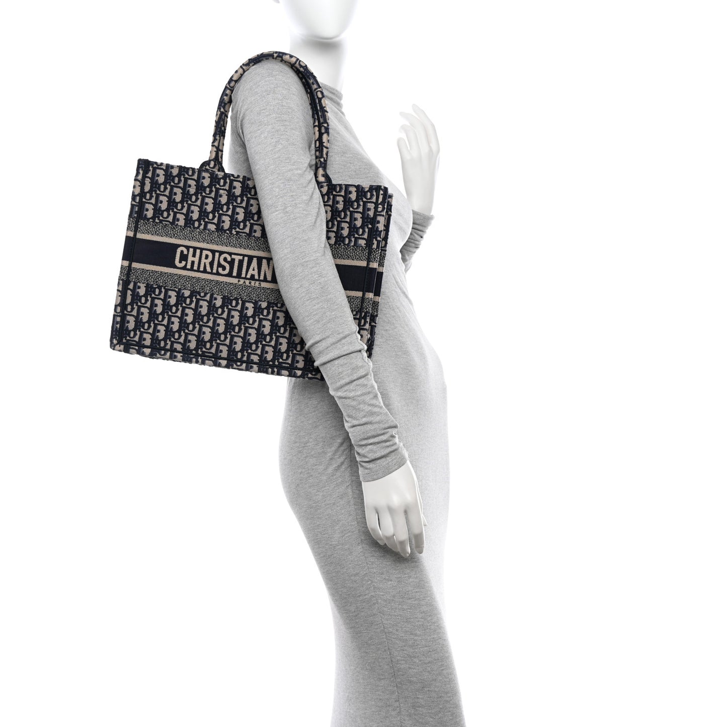 Oblique Medium Book Tote Blue Multicolor