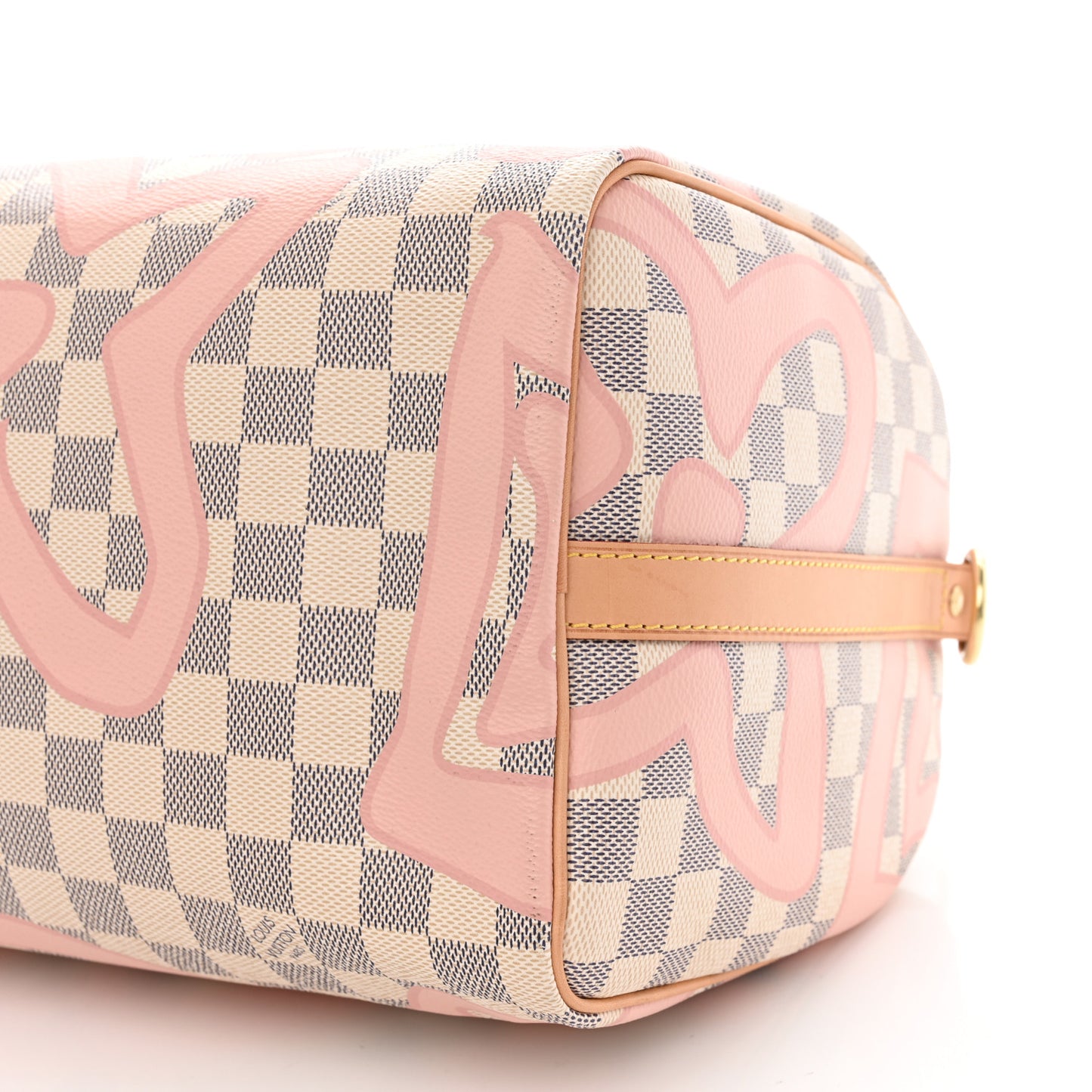 Damier Azur Tahitienne Speedy Bandouliere 30 Rose Ballerine