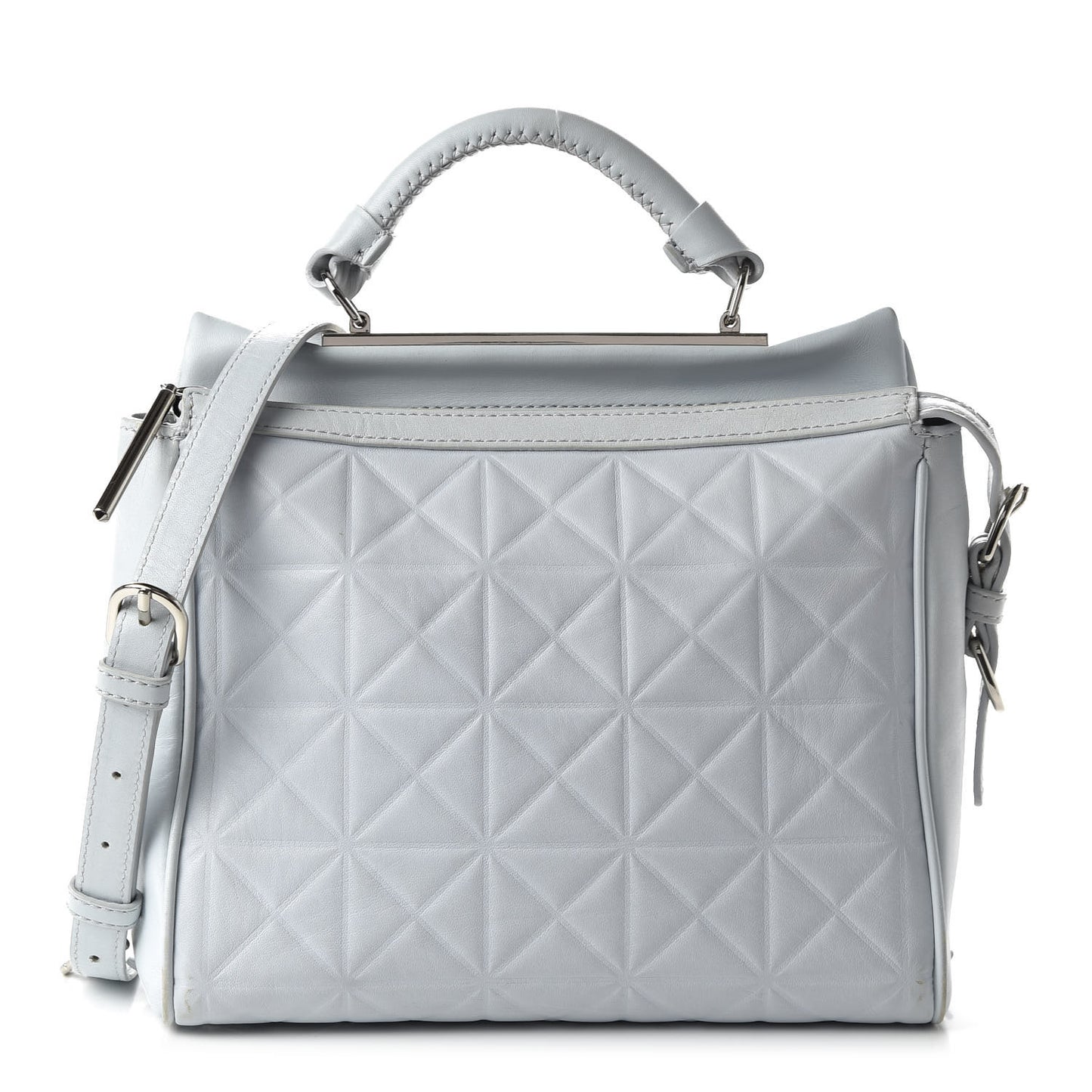 Calfskin Quilted Small Ryder Satchel Glacier