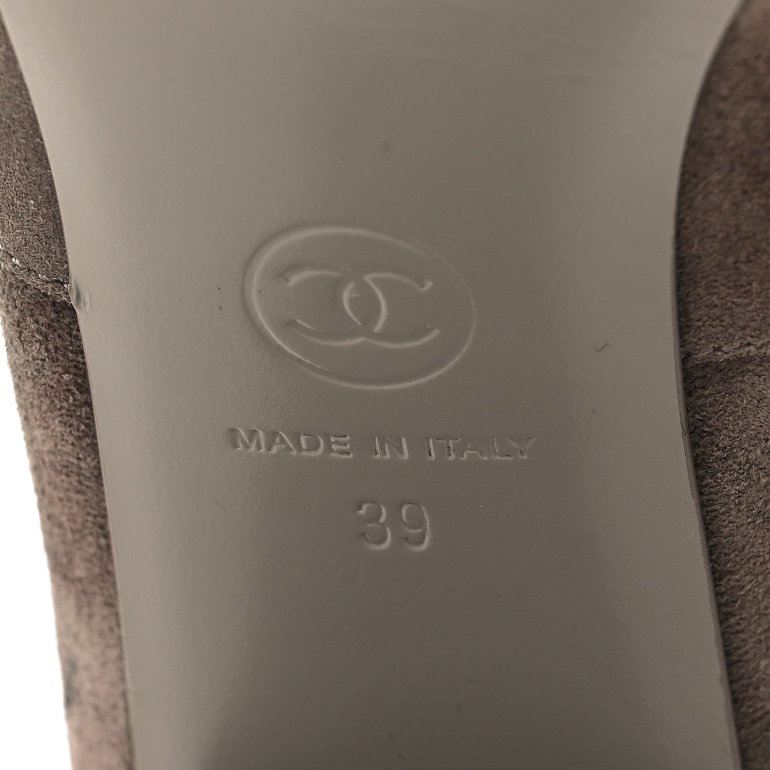Chanel Suede Lambskin Cap Toe CC Boots 39 Beige Black 7 of 11