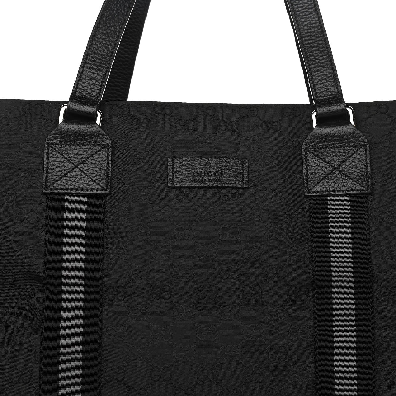 Gucci Nylon Monogram Tote Black 8 of 10