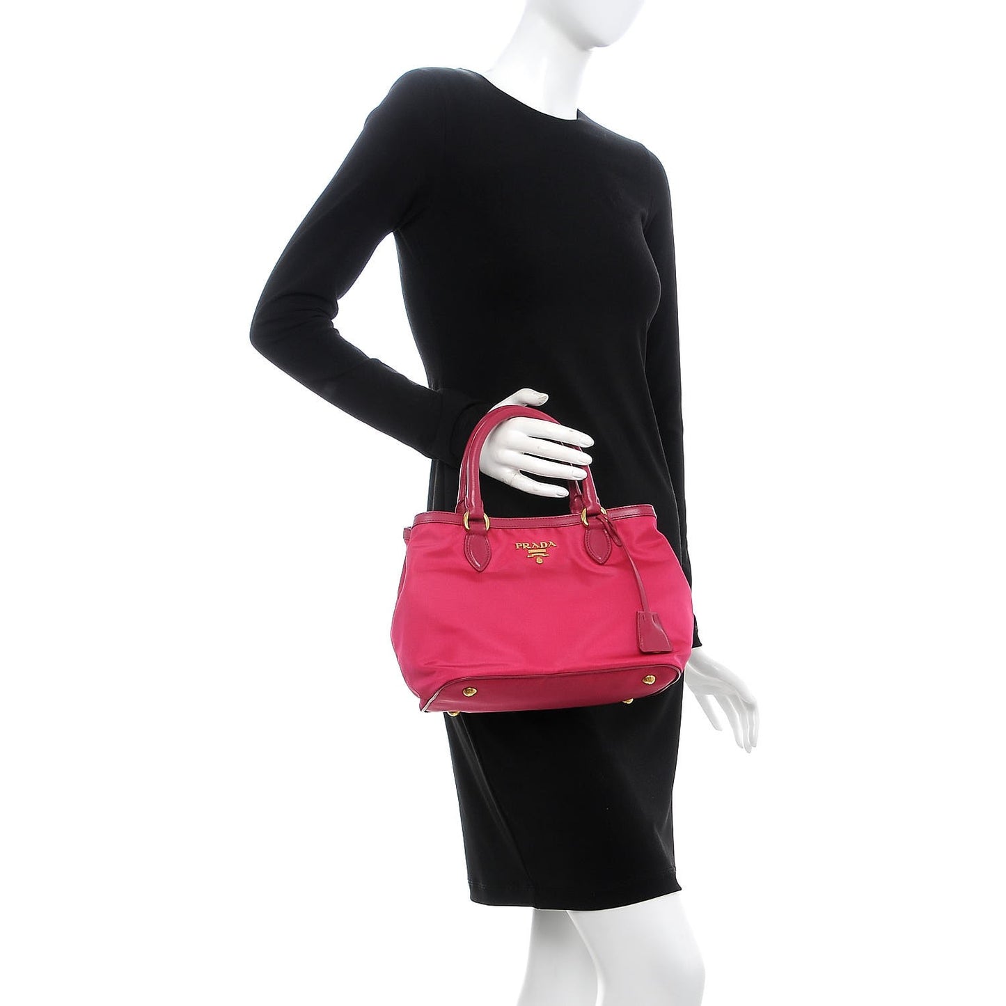 Nylon Tessuto Soft Calf Tote Ibisco