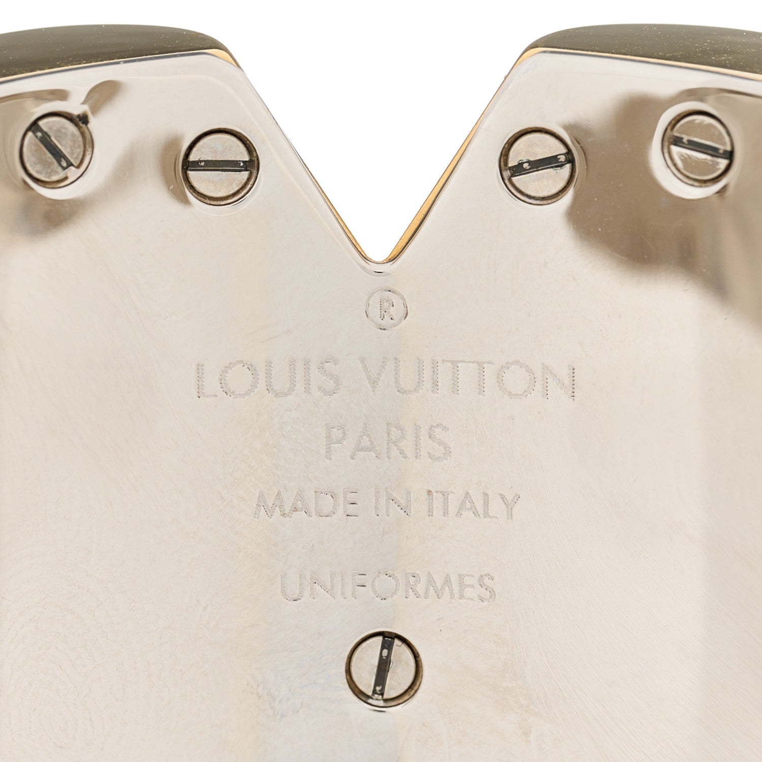 Louis Vuitton Metal Essential V Cuff Silver 3 of 3