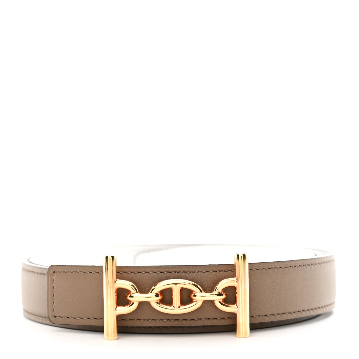 Hermes Swift Epsom 24mm Ancre Belt 95 38 Etain White 1 of 5