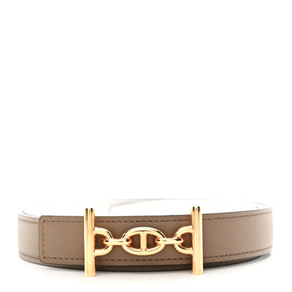 Hermes Swift Epsom 24mm Ancre Belt 95 38 Etain White 1 of 5