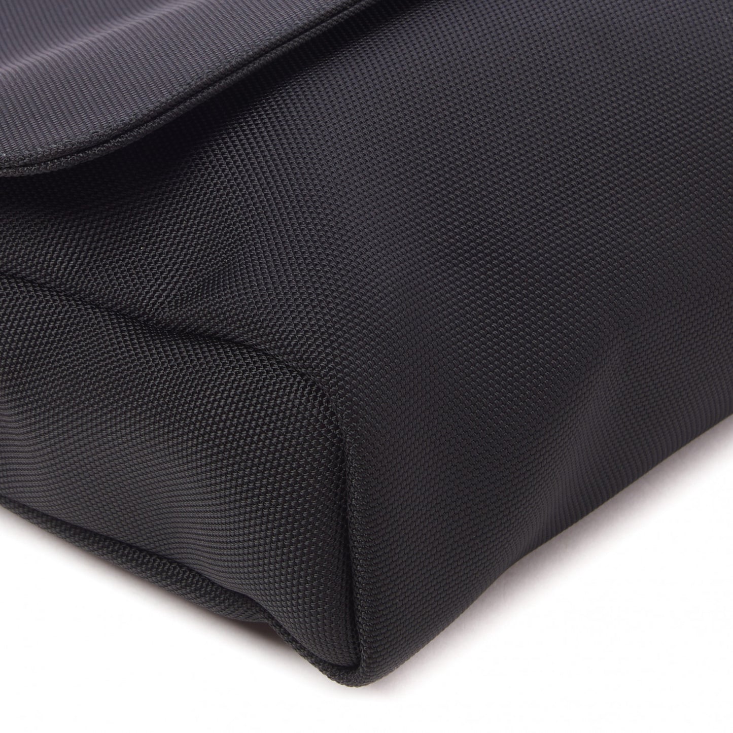 Techno Canvas Web Large Flap Messenger Bag Black