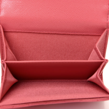 Chanel Caviar Quilted Flap Card Holder Wallet Pink 5 of 8