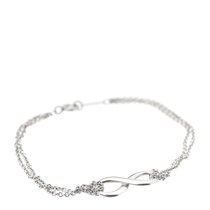 Tiffany Sterling Silver Infinity Double Chain Bracelet 1 of 5
