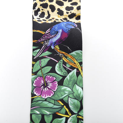 Hermes Silk Jungle Love Love Twilly Black Vert Rose Vif 4 of 4