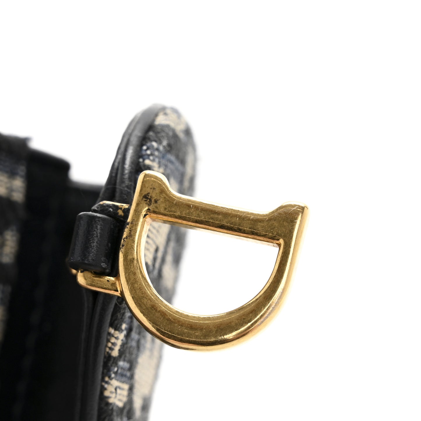 Oblique Saddle Card Holder Blue