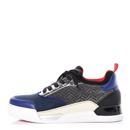 Christian Louboutin Calfskin Mesh Mens Aurelien Flat Sneakers 43 Multi 1 of 8
