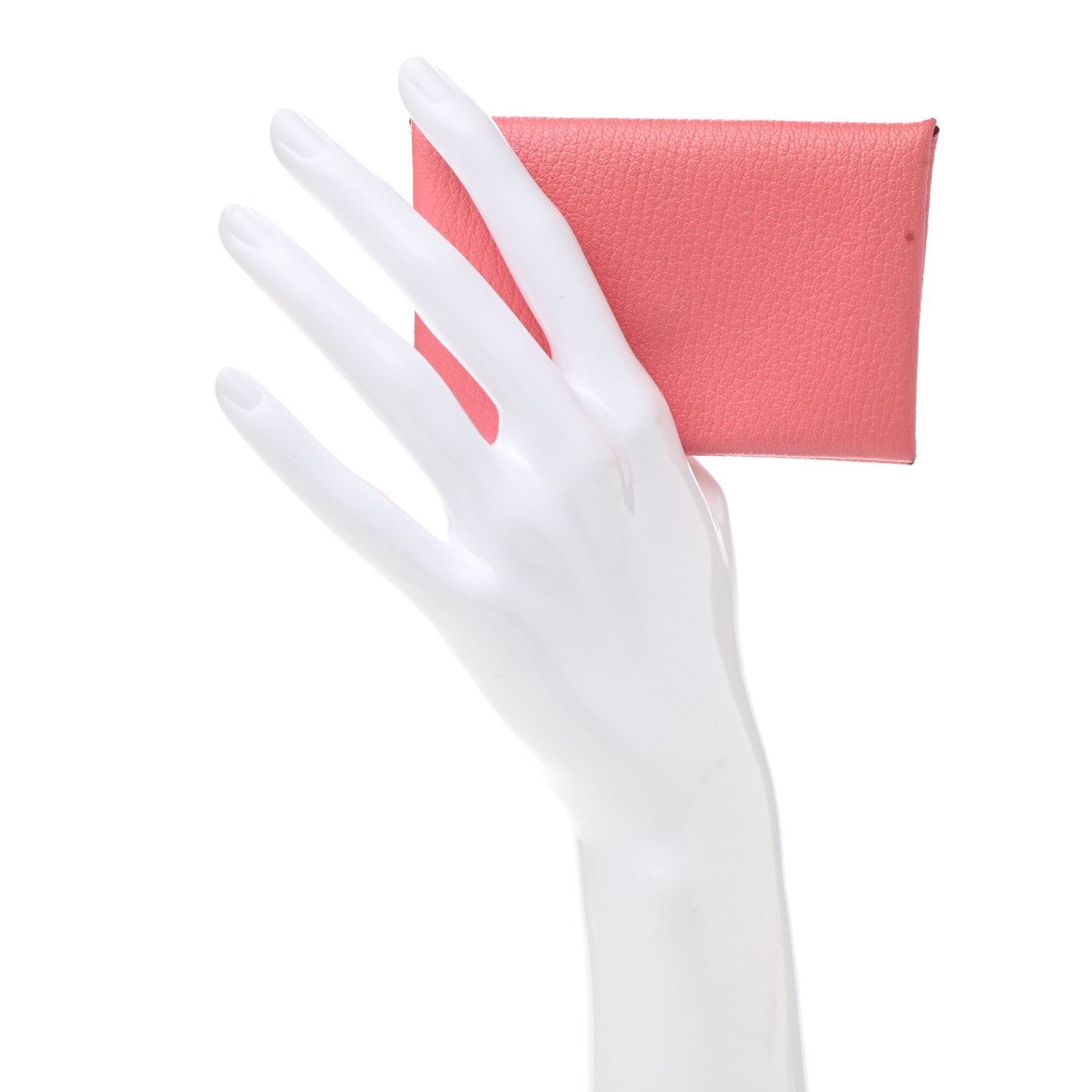 Hermes Chevre Mysore Calvi Card Case Rose Ete 2 of 9