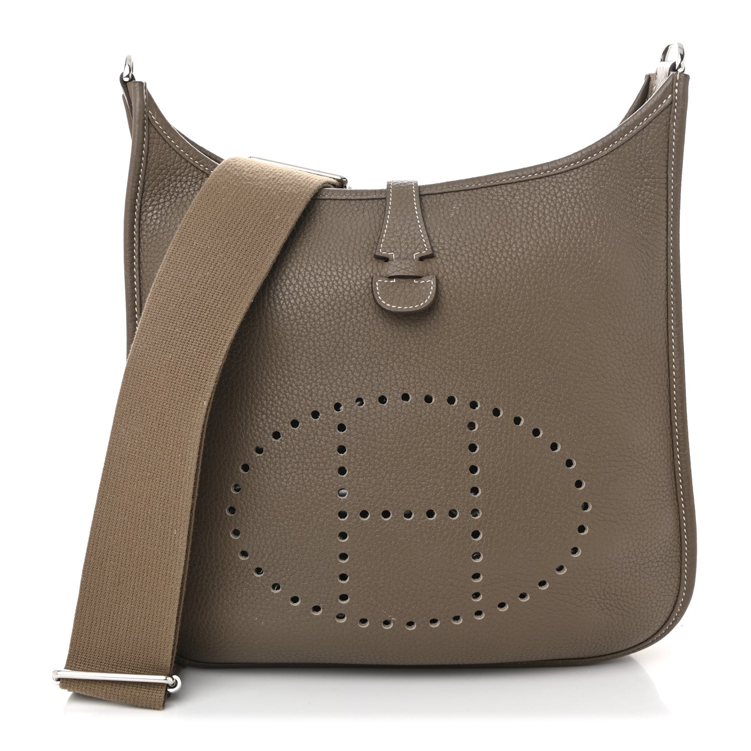 Hermes Taurillon Clemence Evelyne III PM Etoupe 1 of 11