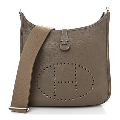 Hermes Taurillon Clemence Evelyne III PM Etoupe 1 of 11
