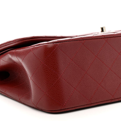Chanel Caviar Quilted Jumbo Double Flap Dark Red 9 of 12
