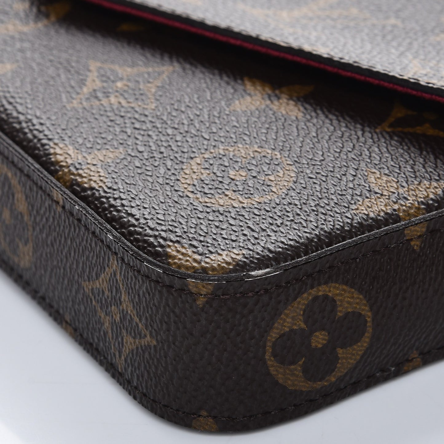 Monogram Pochette Felicie Chain Wallet Fuchsia