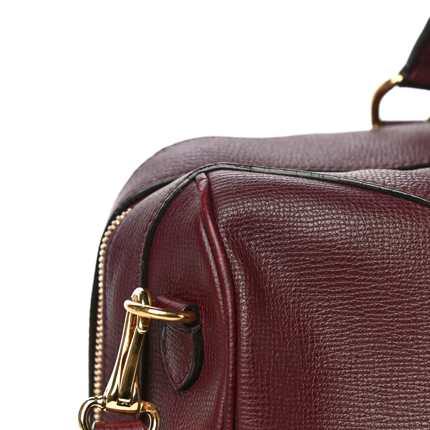 Burberry Derby Calfskin Medium Alchester Bowling Bag Mahogany Red 13 of 18