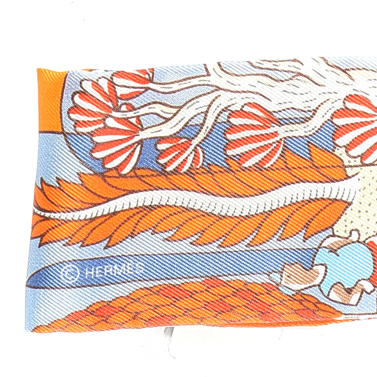 Hermes Silk Exposition Universelle Twilly Orange Ciel Brique 3 of 4
