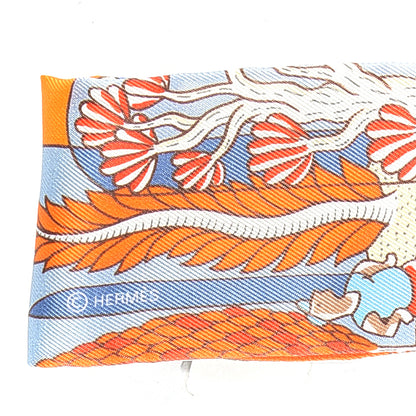 Hermes Silk Exposition Universelle Twilly Orange Ciel Brique 3 of 4
