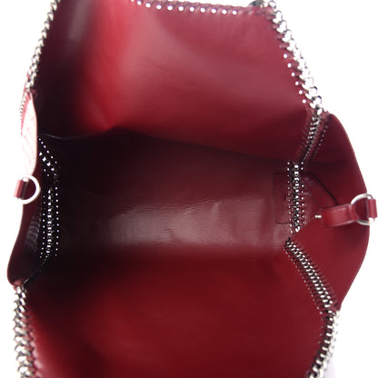 Stella McCartney Denim Alter Nappa Logo Falabella Reversible Tote Burgundy 5 of 10