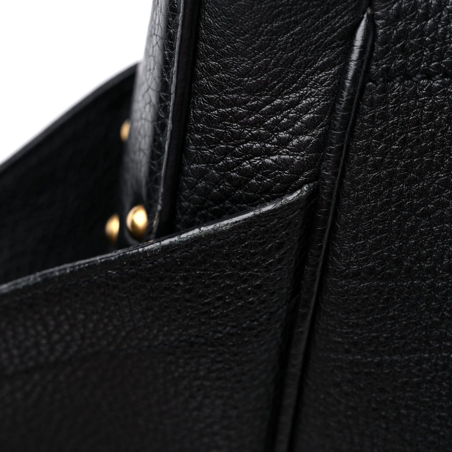Vitello Daino Shoulder Bag Black