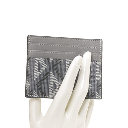 Christian Dior Calfskin CD Diamond Canvas Card Holder Grey 2 of 8